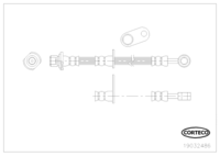 Brake Hose, CORTECO, OEM 26540AE020, Article number 1 9 0 3 2 4 8 6, SUBARU (108360)