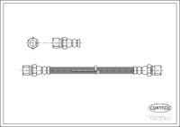 สายเบรค CORTECO OEM GBH238 หมายเลขสินค้า 1 9 0 3 2 4 8 7, ROVER (108361)