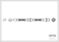 สายเบรค CORTECO OEM 26550FC020 หมายเลขสินค้า 1 9 0 3 2 4 9 3, SUBARU (108367)