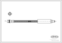 สายเบรค, CORTECO, OEM 4405654, หมายเลขสินค้า 1 9 0 3 2 4 9 6, OPEL (108370)