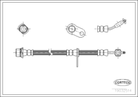 Front Axle Brake Hose for TOYOTA with OEM 9008094060 (108385)