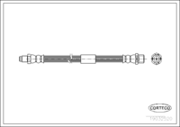 สายเบรค, CORTECO, OEM 4908695, หมายเลขสินค้า 1 9 0 3 2 5 2 0, SAAB (108391)