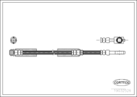 Brake Hose, CORTECO, OEM 8N0611707A, အပိုဒ်နံပါတ် 1 9 0 3 2 5 2 6, AUDI (108397)၊