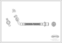 สายเบรค, CORTECO, OEM 9094702485, หมายเลขสินค้า 1 9 0 3 2 5 2 7, TOYOTA (Length [mm]:278 , Fitting Position:Front Axle ,)