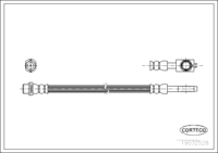 สายเบรค, CORTECO, OEM 8E0611775B, หมายเลขสินค้า 1 9 0 3 2 5 2 8, AUDI (108399)