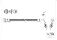 สายเบรค CORTECO OEM 9094702486 หมายเลขสินค้า 1 9 0 3 2 5 3 0, TOYOTA (ความยาว: 287มม.)