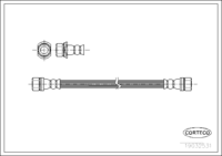 สายเบรค, CORTECO, OEM 9094702447, หมายเลขสินค้า 1 9 0 3 2 5 3 1, TOYOTA - เพลาหน้า ยาว 375มม.