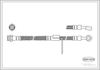 Brake Hose, CORTECO, OEM 5873222100, Article number 1 9 0 3 2 5 3 2, HYUNDAI (108403)