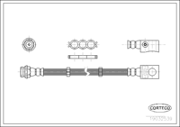 สายเบรค, CORTECO, OEM 52007562, หมายเลขสินค้า 1 9 0 3 2 5 3 9, CHRYSLER (108410)