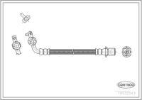 สายเบรค CORTECO OEM 9094702487 หมายเลขสินค้า 1 9 0 3 2 5 4 3, TOYOTA - เพลาหน้า ยาว 288มม.