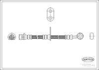 สายเบรค CORTECO OEM 01464S2H000 หมายเลขสินค้า 1 9 0 3 2 5 4 9, HONDA (108419)