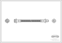 สายเบรค CORTECO OEM 4621101A41 หมายเลขสินค้า 1 9 0 3 2 5 5 3, NISSAN (108422)