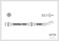 Brake Hose, CORTECO, OEM 9004922127, Article number 1 9 0 3 2 5 5 9, DAIHATSU (108427)