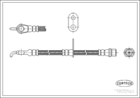 Front Axle Right Brake Hose for TOYOTA, Length 526mm, OEM 9094702C31