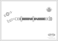 Brake Hose, CORTECO, OEM , အပိုဒ်နံပါတ် 1 9 0 3 2 5 8 5၊ (108441)