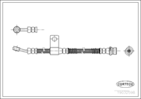 สายเบรค CORTECO OEM 5873102010 หมายเลขสินค้า 1 9 0 3 2 5 9 8, HYUNDAI (108454)