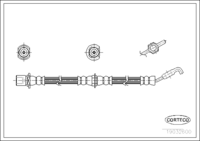 สายเบรค, CORTECO, OEM 9094702552, หมายเลขสินค้า 1 9 0 3 2 6 0 0, TOYOTA - เพลาล้อหลัง ยาว 400มม.