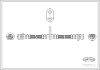 สายเบรค CORTECO OEM 01466SW3000 หมายเลขสินค้า 1 9 0 3 2 6 1 8, HONDA (108474)
