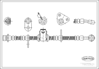สายเบรค CORTECO OEM 01464SS0020 หมายเลขสินค้า 1 9 0 3 2 6 2 1, HONDA (108477)