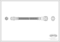 สายเบรค, CORTECO, OEM 34321120013, หมายเลขสินค้า 1 9 0 3 2 6 5 7, BMW (108487)