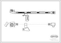 Brake Hose, CORTECO, OEM 4423446, Article number 1 9 0 3 2 6 5 8, CHRYSLER (108488)