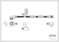 สายเบรค CORTECO OEM 4423447 หมายเลขสินค้า 1 9 0 3 2 6 5 9, CHRYSLER (108489)