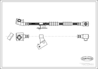 สายเบรค CORTECO OEM 4509354 หมายเลขสินค้า 1 9 0 3 2 6 6 0, CHRYSLER (108490)