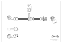 สายเบรค CORTECO OEM 01465S10010 หมายเลขสินค้า 1 9 0 3 2 6 7 1, HONDA (108498)