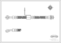 สายเบรค CORTECO OEM 5873229010 หมายเลขสินค้า 1 9 0 3 2 6 7 9, HYUNDAI (108505)