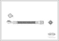 Brake Hose, CORTECO, OEM 5873234001, Article number 1 9 0 3 2 6 8 0, HYUNDAI (108506)