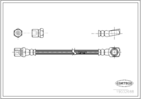 สายเบรค CORTECO OEM MJA5670BB เลขสินค้า 1 9 0 3 2 6 8 8, JAGUAR (108514)