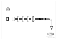 สายเบรค, CORTECO, OEM 480689, หมายเลขสินค้า 1 9 0 3 2 7 0 0, PEUGEOT (108524)