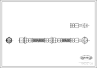 Brake Hose, CORTECO, OEM 725531010, Article number 1 9 0 3 2 7 0 8, SUBARU (108530)