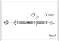 สายเบรค, CORTECO, OEM 9094702669, หมายเลขบทความ 1 9 0 3 2 7 1 4, TOYOTA เพลาหลังซ้าย ยาว 518มม.