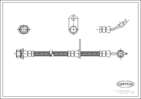 สายเบรค CORTECO OEM 9094702781 เพลาหน้าขวา ยาว 466mm TOYOTA