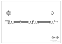 สายเบรค CORTECO, OEM 9094702407 รหัสสินค้า 1 9 0 3 2 7 4 0, TOYOTA - เพลาหน้า ยาว 442มม.