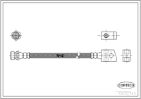 Brake Hose, CORTECO, OEM 562362, Article number 1 9 0 3 2 7 4 3, OPEL (108557)