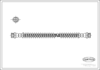 Brake Hose, CORTECO, OEM 5873124000, Article number 1 9 0 3 2 7 5 0, HYUNDAI (108564)၊
