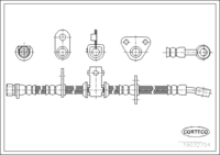 สายเบรค CORTECO OEM 01465SF1952 หมายเลขสินค้า 1 9 0 3 2 7 5 4, HONDA (108568)