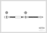 Brake Hose, CORTECO, OEM 9004922102, အပိုဒ်နံပါတ် 1 9 0 3 2 7 7 2, DAIHATSU (108585)