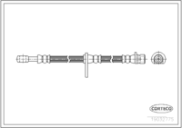 Brake Hose, CORTECO, OEM 46430SD2954, Article number 1 9 0 3 2 7 7 5, HONDA (108588)