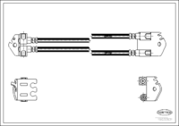 Brake Hose, CORTECO, OEM 1C152282BA, Article number 1 9 0 3 2 8 3 1, FORD (108624)
