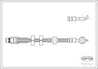 Brake Hose, CORTECO, OEM 4806F4, Article number 1 9 0 3 2 8 4 5, PEUGEOT (108636)