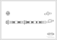 Brake Hose, CORTECO, OEM 462102F001, Article number 1 9 0 3 2 8 5 6, NISSAN (108644)
