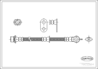 สายเบรค CORTECO, OEM 9008094203, หมายเลขสินค้า 1 9 0 3 2 8 6 4, TOYOTA (ตำแหน่งติดตั้ง:เพลาหน้าซ้าย , ความยาว [มม.]:558)