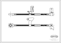 Brake Hose, CORTECO, OEM 4509723, Article number 1 9 0 3 2 8 7 7, CHRYSLER (108655)