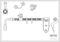 Brake Hose, CORTECO, OEM 4509565, Article number 1 9 0 3 2 8 8 1, CHRYSLER (108659)