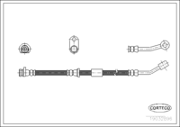 Brake Hose, CORTECO, OEM 01465S04J00, Article number 1 9 0 3 2 8 9 6, HONDA (108674)
