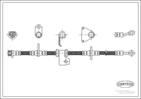 Brake Hose, CORTECO, OEM 46410SH3033, Article number 1 9 0 3 2 8 9 9, HONDA (108677)