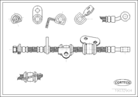 Brake Hose, CORTECO, OEM 46411SP0033, Article number 1 9 0 3 2 9 0 4, HONDA (108682)